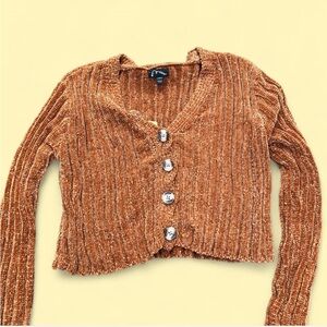 Art Class Textured Brown/ orange Cardigan